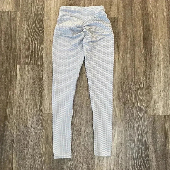 Womens Grey Patterned Leggings - S - Picture 3 of 5